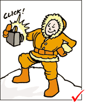 eskimo taking photo